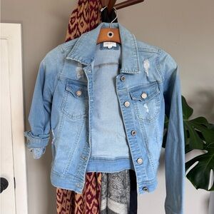 Wax Jean Light Blue Distressed Denim Jacket